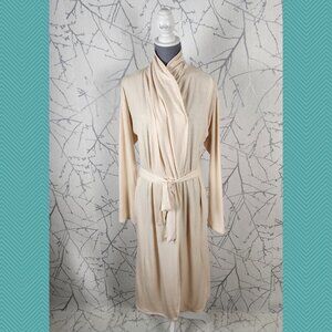 Tommy John Oatmeal Beige French Terry Tie Robe